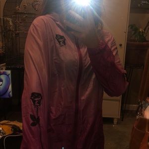 Pink ombré windbreaker